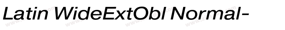 Latin WideExtObl Normal字体转换